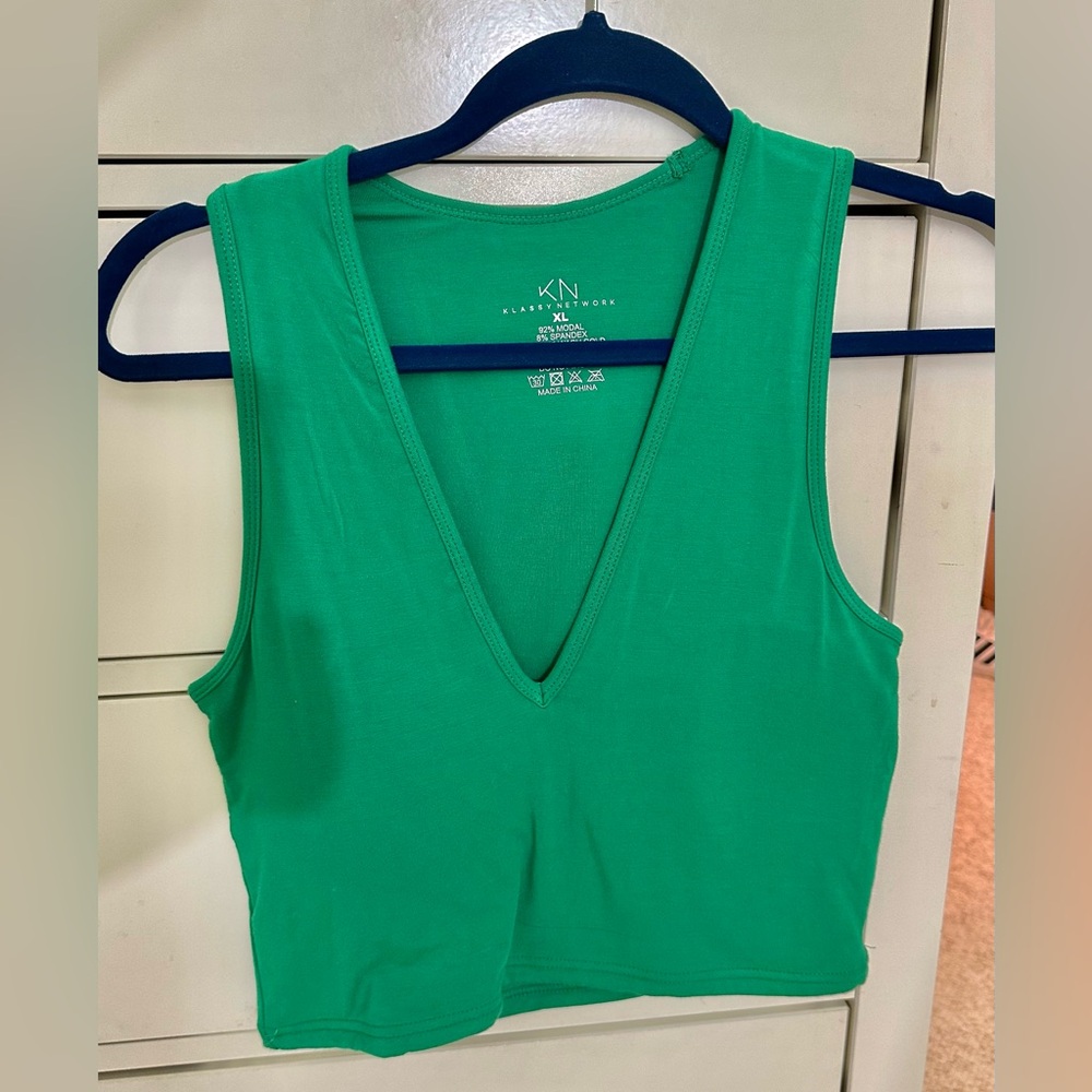 Klassy Network Brami Crop Top V- Neck
